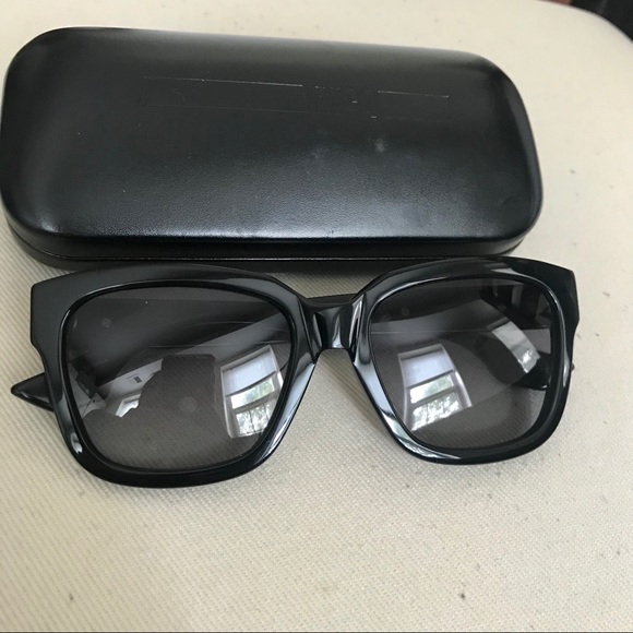 Alexander McQueen square black sunglasses